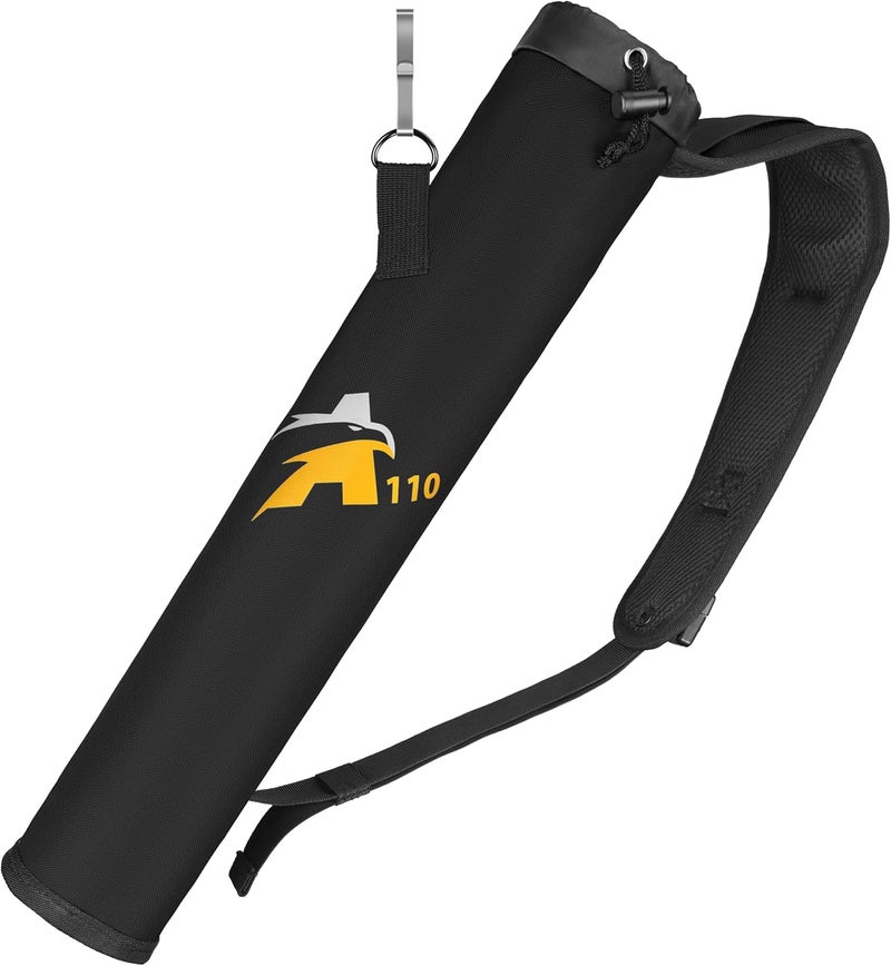 Sunya Archery Arrow Quiver with Shoulder Carrying Belt. Back Arrow Bag Holder and Side Waist Hip Quiver - Two in One for Practice - Image 1